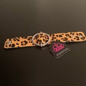 Paparazzi Leopard Print bracelet with Silver Ring